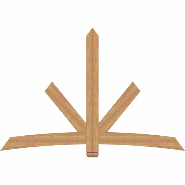 Ekena Millwork Alberta Smooth Timber Gable Bracket, Western Red Cedar, 84"W x 56"H x 1 1/2"D x 5 1/2"F, 16/12 Pitch GBW084X56X0206ALB00SWR - main